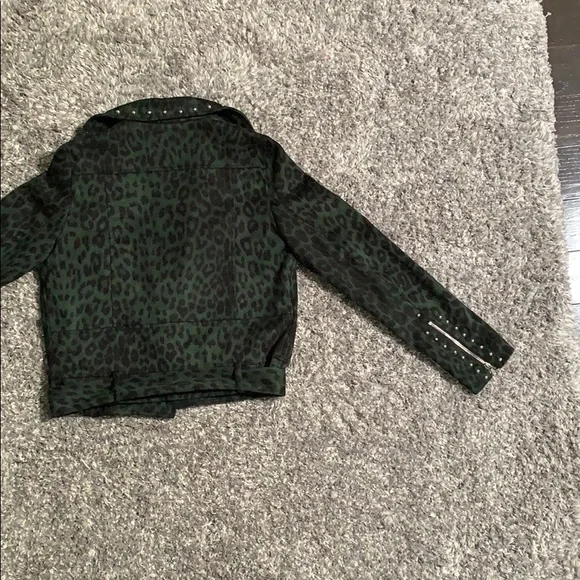 Nasty Gal Leopard Moto Jacket with Studs - Picture 12 of 16